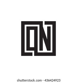 ON initial letters looping linked square monogram logo