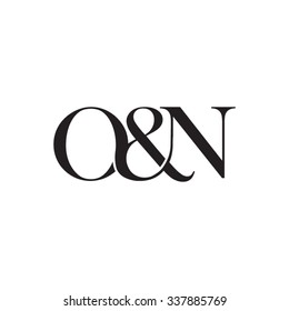 O&N Initial logo. Ampersand monogram logo