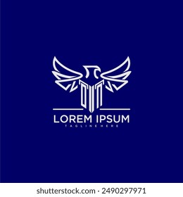 ON initial monogram for business logo with eagle image