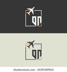ON initial monogram logo with square style design.