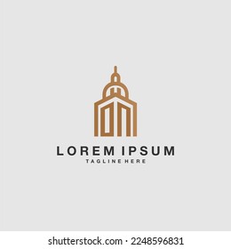 ON initial monogram real estate logo with imperium style desgn