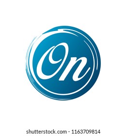ON initial splash logo template vector