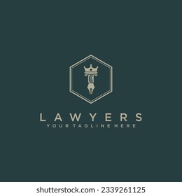 ON initials design modern legal attorney law firm lawyer advocate consultancy business logo vector