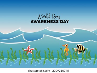 On June 1, World Reef Awareness Day, a rectangular business brochure flyer banner design will be exhibited.  
