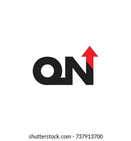 ON letter with up arrow logo design