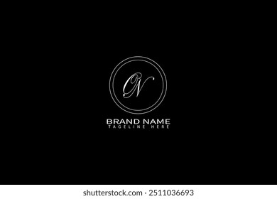 ON letter logo design on black background. ON creative initials letter logo concept. ON unique design.