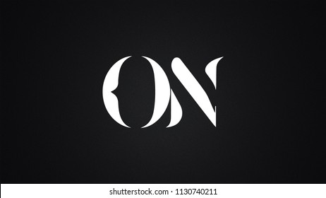 ON Letter  logo Design Template Vector