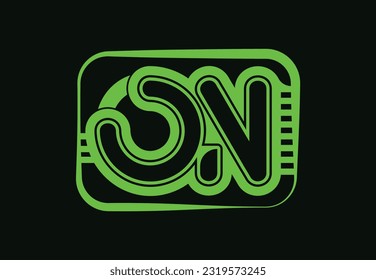 ON letter logo and icon design template