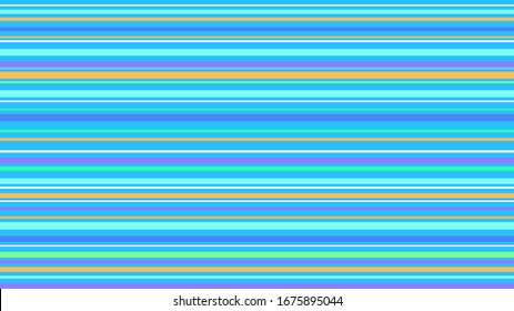 On a light blue background, light green, white, ocher and lilac horizontal lines.