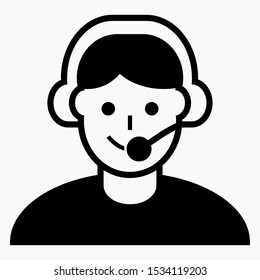 On line assistant consultant. Adviser. Advisor. Counsellor. Assistant. Operator. Vector icon.