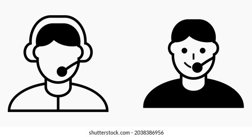 On line assistant consultant. Adviser. Advisor. Counselor. Counsellor. Consultor. Assistant. Operator. Vector icon.