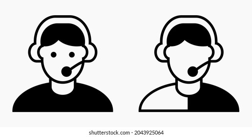 On line assistant consultant. Adviser. Advisor. Counselor. Counsellor. Consultor. Assistant. Operator. Vector icon.