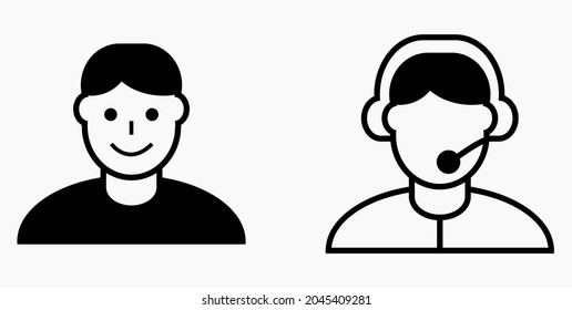 On line assistant consultant. Adviser. Advisor. Counselor. Counsellor. Consultor. Assistant. Operator. Vector icon.
