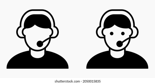 On line assistant consultant. Adviser. Advisor. Counselor. Counsellor. Consultor. Assistant. Operator. Vector icon.