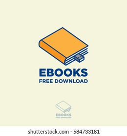 On line book store. Digital library.
Yellow book as flash drive on a light background.