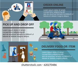 On line Delivery Service Banner Template