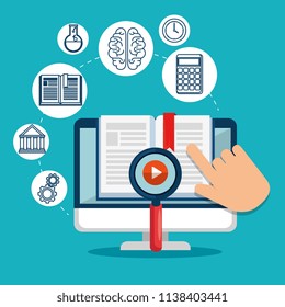 on line education with computer