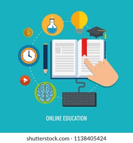 on line education with computer