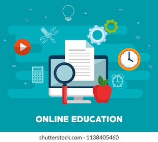 on line education with computer