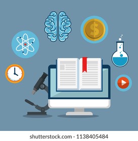 on line education with computer