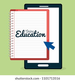 on line education with smartphone