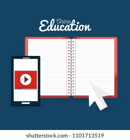 on line education with smartphone