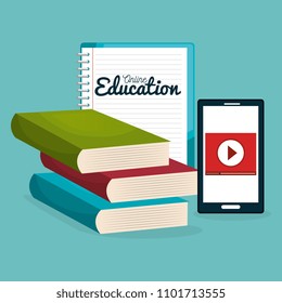 on line education with smartphone