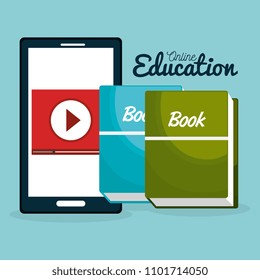 on line education with smartphone