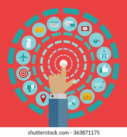 On line interaction vector concept