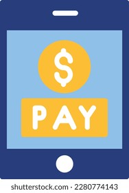 On Line Payment Vector Icon Flat Style