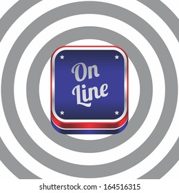 on line red blue art navigation button