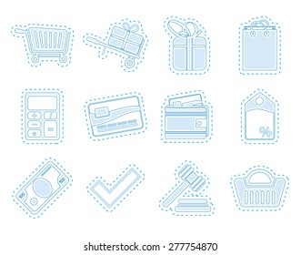 On line shop icons - vector  icon set