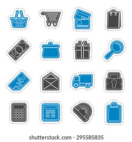 On line shop icons - vector  icon set