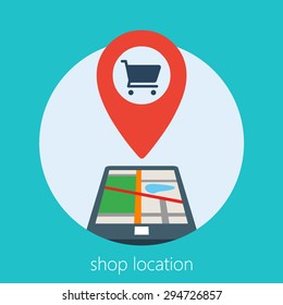 On Line Shop Location Using A Smart Phone