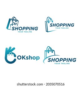 El Logotipo De La Tienda En Línea Ecommerce Logotipo Conjunto De Plantilla De Diseño De Vectores. 