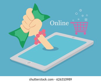 On line shoping concept