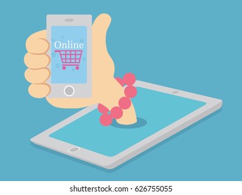 On line shoping concept