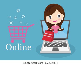 On line shoping concept