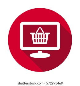 On line Shopping flat icon.