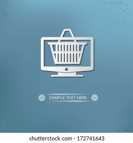 on line shopping symbol,vector
