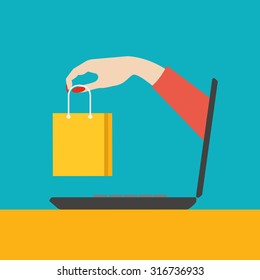 Online-Shopping-Vektorkonzept