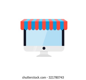 On line store.
