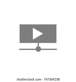 on line video play button icon. Web Icon. Premium quality graphic design. Signs, outline symbols collection, simple icon for websites, web design, mobile app on white background