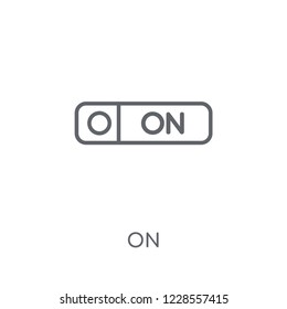 On linear icon. Modern outline On logo concept on white background from User Interface and Web Navigation collection. Suitable for use on web apps, mobile apps and print media.