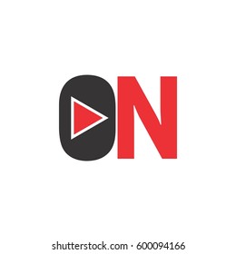 ON logo design, ON button logo vector