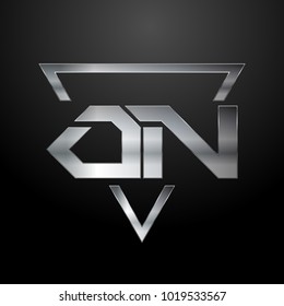 ON Logo, Metal Logo, Silver Logo, Monogram, Polygon