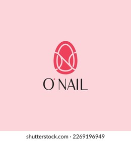 O,N logotype, logo design, Nail shop, logotype, symbol 