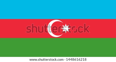 On Malynka prapor of Azerbaijan, the sovereign, symbol, country, patriotism. Prapor zi with the blues of sinya, chervona, is green, in the middle of the pіv- mіsyatsya, і zіrka.