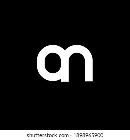 an on minimal logo icon design vector isolated design