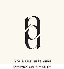 ON monogram.Typographic logo with letter o and letter n overlapped.Lowercase lettering icon.Alphabet initials sign.Intertwined type Lines isolated on light background.